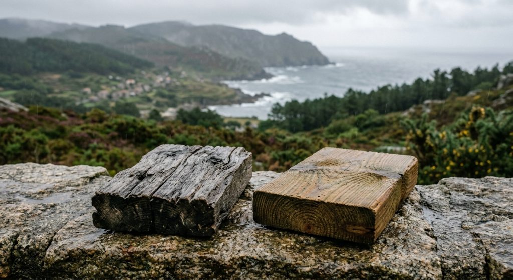 Madera y clima húmedo en Galicia: qué materiales aguantan