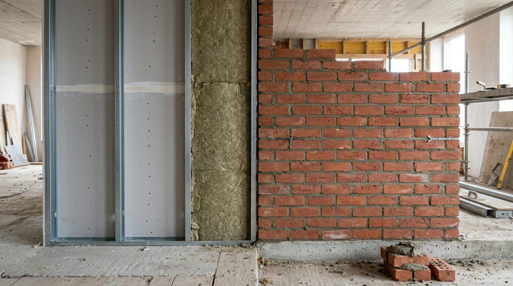 Pladur o tabique de ladrillo: ¿qué es mejor para dividir un piso?