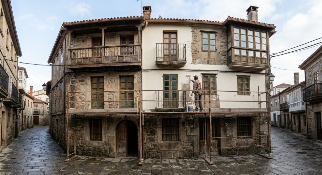 Precio de rehabilitación de fachada en Ourense (m² y por bloque)