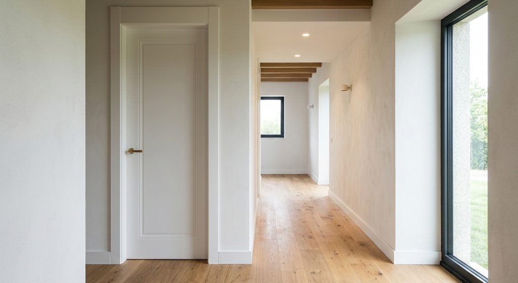 Puertas a medida en Ourense: precio por material 2026 (DM lacado, roble, castaño)