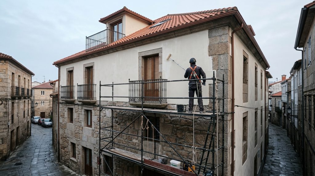 Rehabilitación de fachada en Ourense: guía completa 2026 (precios, materiales, ITE)