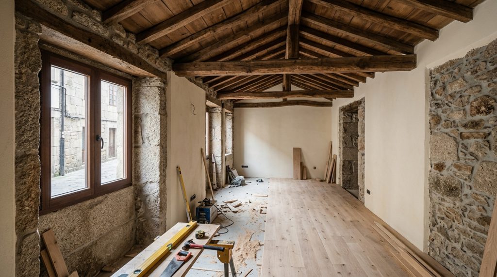 Rehabilitar piso en el Casco Vello de Ourense: peculiaridades 2026