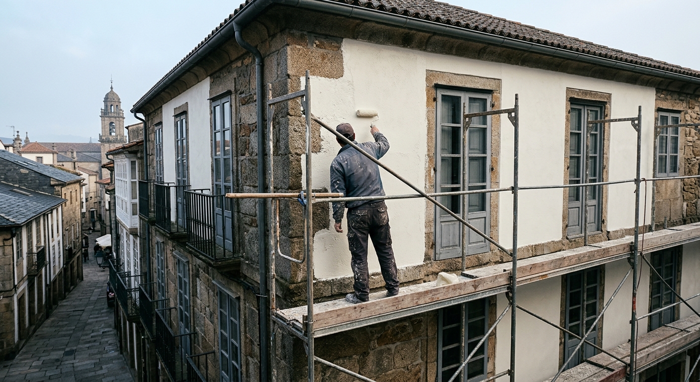 Rehabilitación de fachadas en Ourense — Reformas Alannita